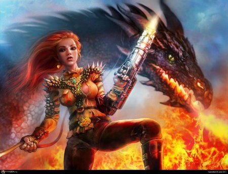 Девушка маг элементалист фэнтези