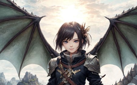 Аниме девушка дракон