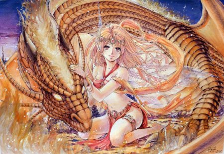 Девушка с драконом