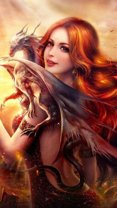 Девушка с драконом