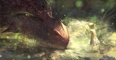 Маленькая девочка и дракон