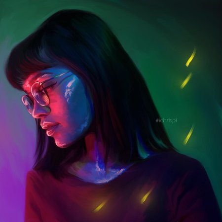 Неоновый портрет