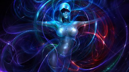 Девушка неон