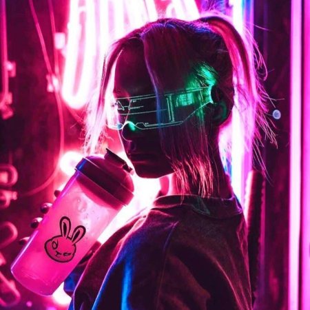 Девушка неон