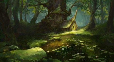 Сказочный домик в лесу