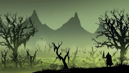 Силуэтный пейзаж