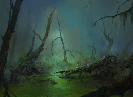 Лес фэнтези арт