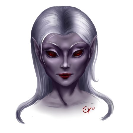 Данмер серебряные волосы