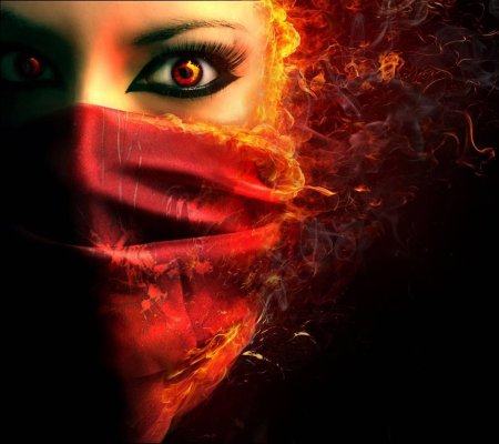 Девушка с огненными глазами