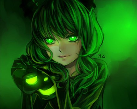 Аниме зеленое