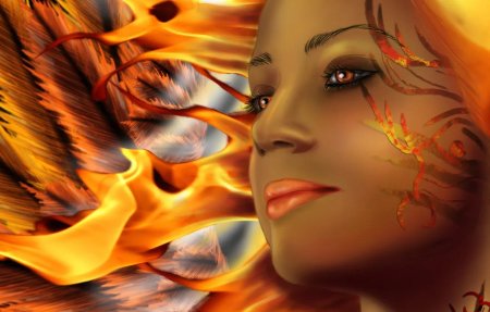 Огонь девушка