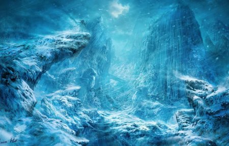 Ледяные горы фэнтези