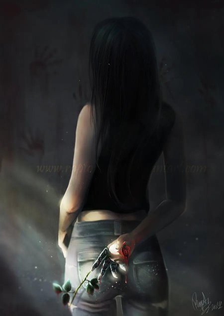 Готическая девушка арт