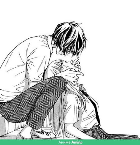 Чёрно белое аниме любовь