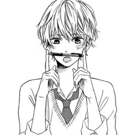 Раскраска аниме мальчик