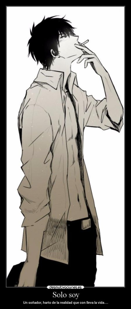 Аниме курящий парень