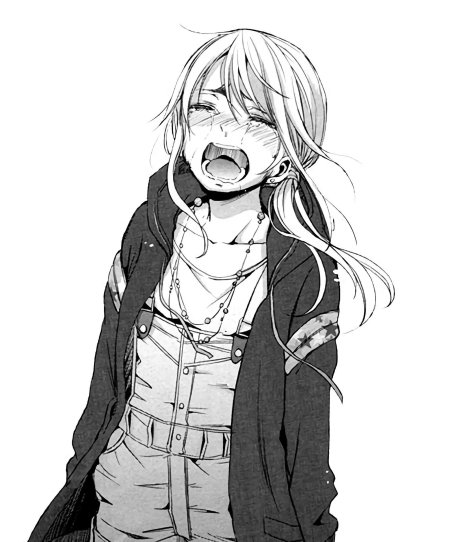 Аниме тянки плачут черно белые