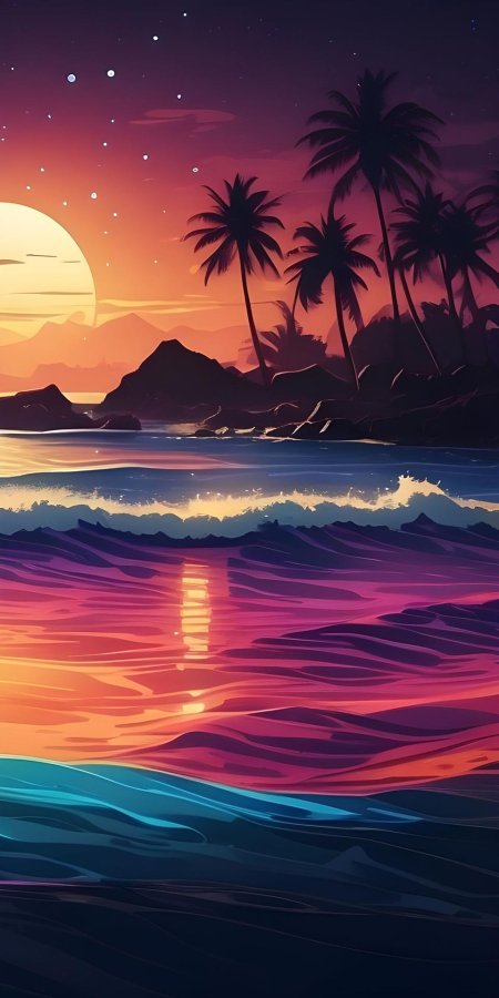 Synthwave sunset