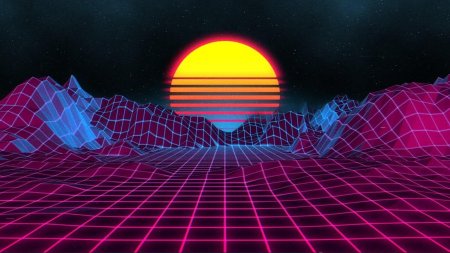 Ретровейв фон