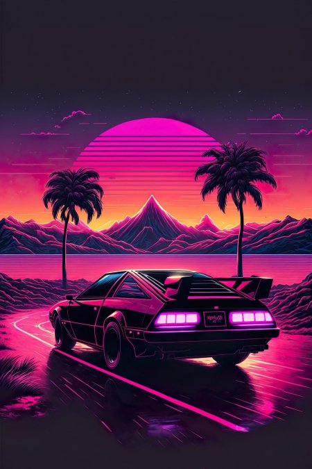Synthwave vaporwave