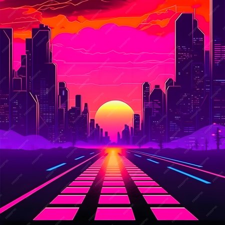 Неоновый закат