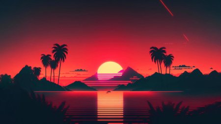 Synthwave sunset