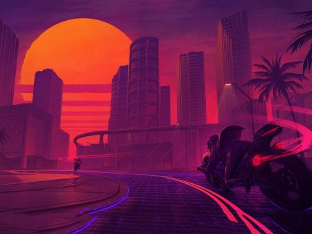 Cyberpunk 2077 город 4k neon samurai