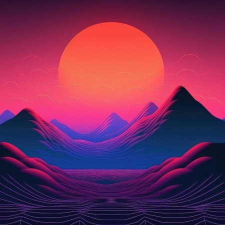 Неоновый закат