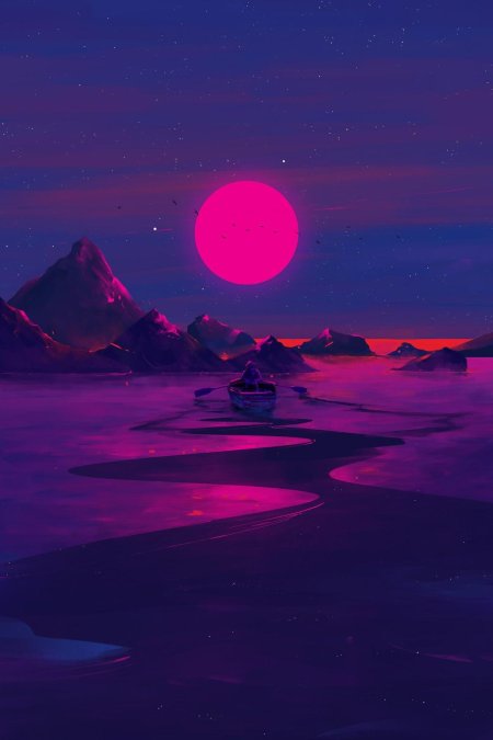 Неоновый закат