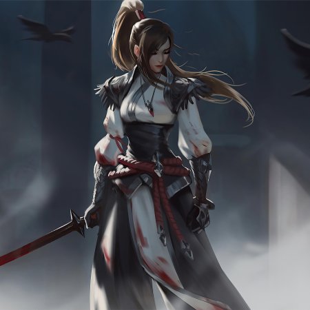 Ассасин с катаной девушка