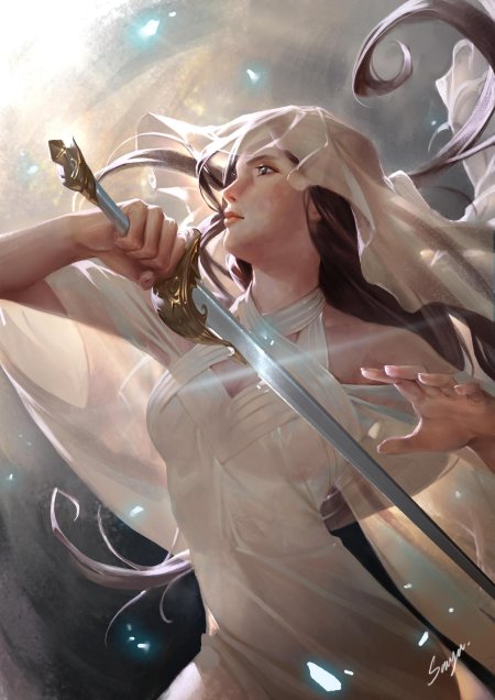 Фэнтези девушка с мечом