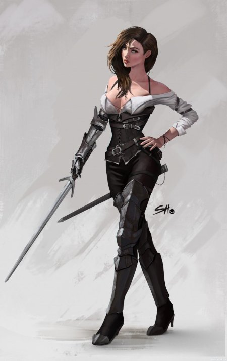 Девушка с клинком референс