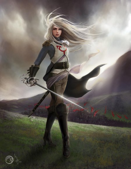 Фехтовальщица арт фэнтези