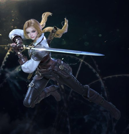 Фэнтези девушка с мечом