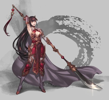 Девушка с мечом арт