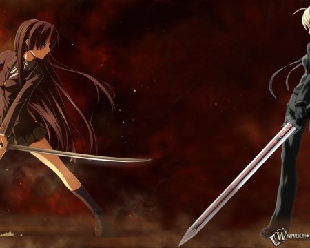 Аниме девушка с мечом