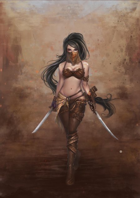 Фэнтези воительницы тифлинг