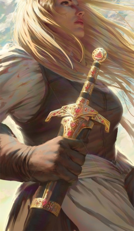 Белокурая девушка воин