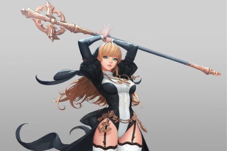 Аниме девушка с мечом арт