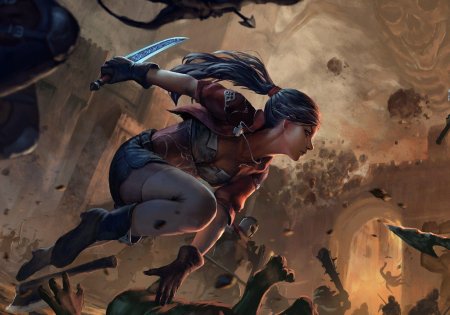 Девушка боец фэнтези