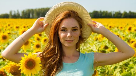 Подсолнух девушка