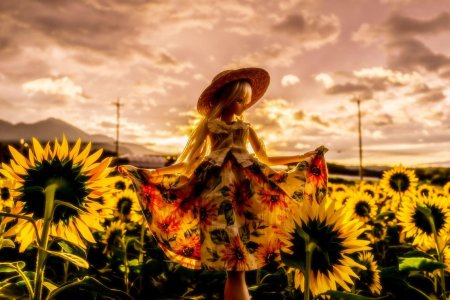 Подсолнух девушка