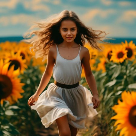 Подсолнух девушка