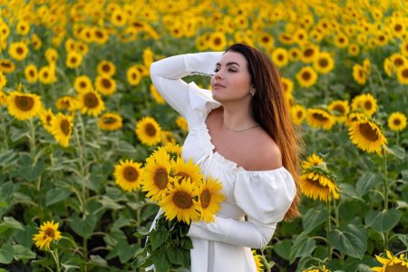 Фотосессия с подсолнухами