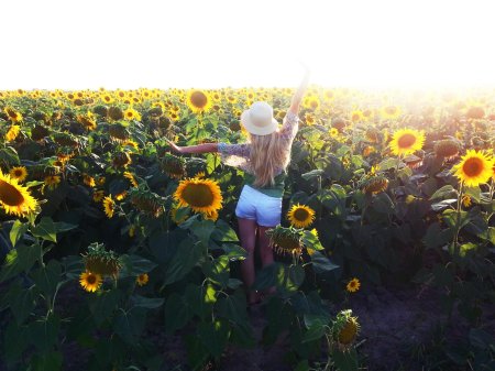 Подсолнух девушка