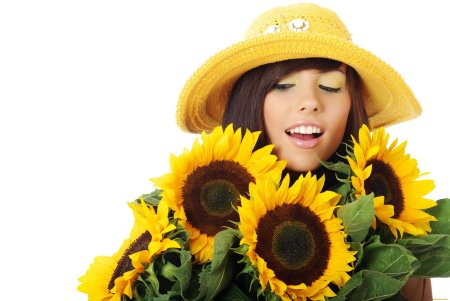 Подсолнух девушка