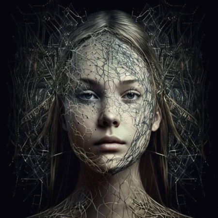 Лицо девушки нейросеть