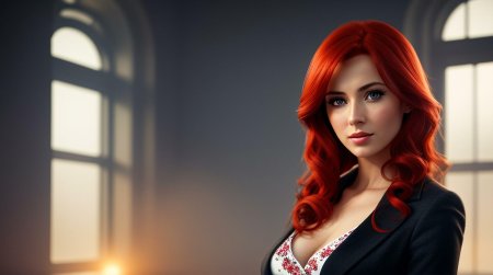 Женщина с рыжими волосами