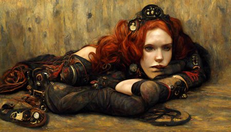 Рыжая девушка нейросеть