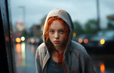 Рыжая девочка нейросеть